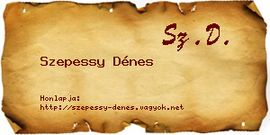 Szepessy Dénes névjegykártya